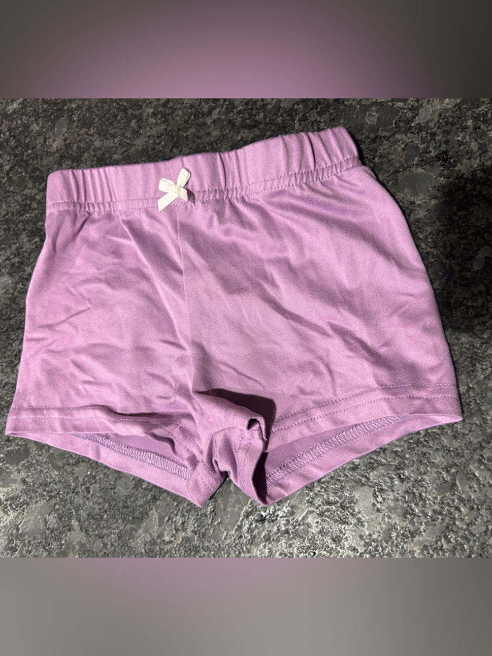 SHEIN Lavender Cotton Girls' Shorts with Bow